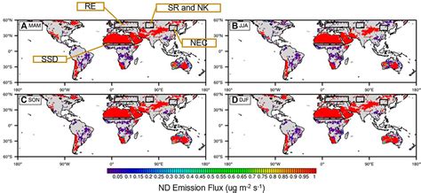 Frontiers Dynamic Dust Source Regions And The Associated Natural And