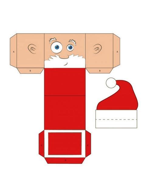 Bastelvorlagen Weihnachten Ausdrucken Geschenkbox Weihnachtsmann