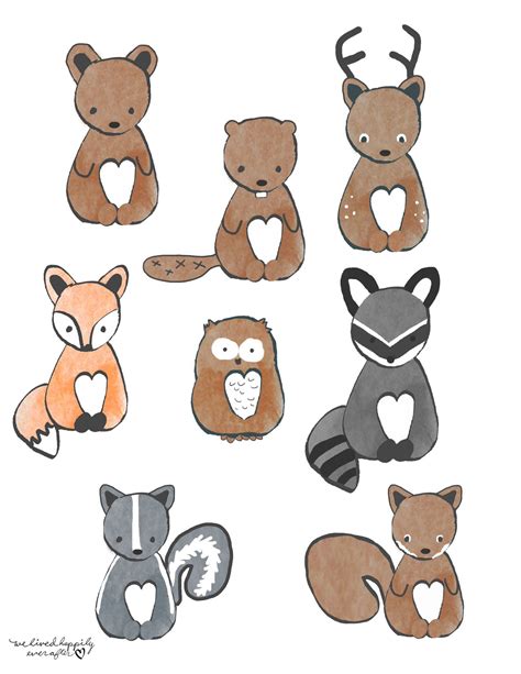 Printable Woodland Animal Cutouts Printable Word Searches