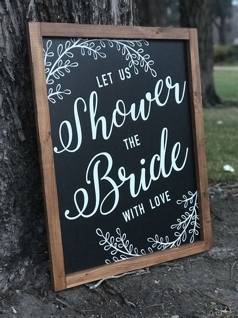 Bridal Shower Chalkboard Shower The Bride Custom Chalkboard Signs