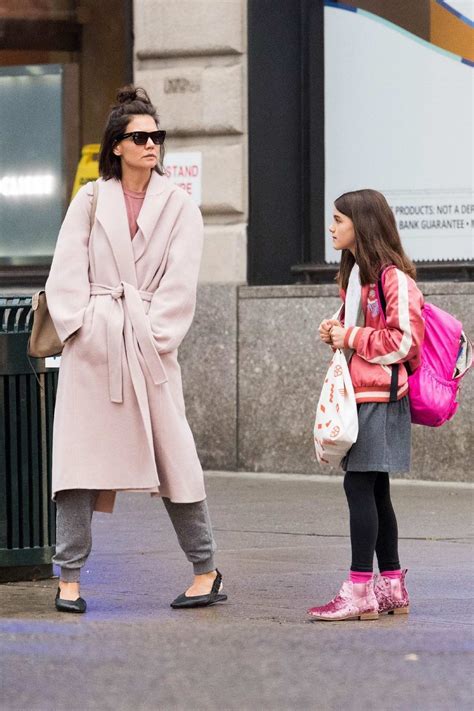 katie holmes and daughter suri cruise seen out and about in new york city