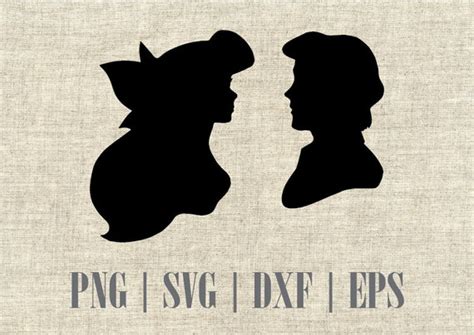 Ariel And Eric From The Little Mermaid Disney Silhouette Svg