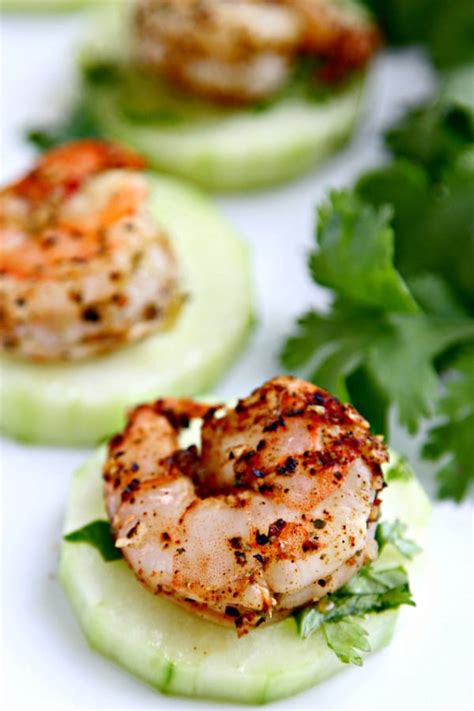 These shrimp appetizers are simple yet full of flavor. Blackened Shrimp & Crispy Chilled Cucumbers • The Wicked ...
