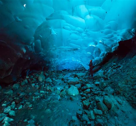Ice Caves Under The Mendenhall Glacier In Juneau Alaska