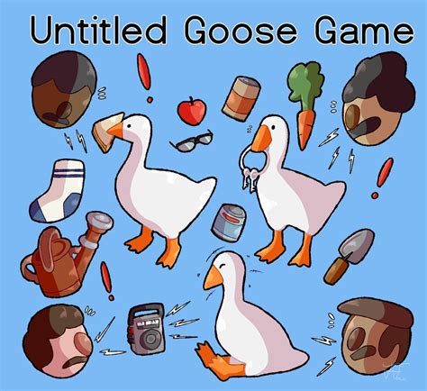 Untitled Goose Game By Flowfell On Deviantart Goose Funny Games