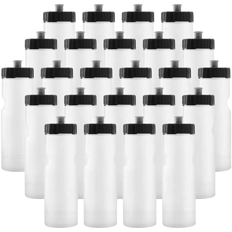 50 Strong Bulk Water Bottles 24 Pack Sports Bottle 22 Oz Bpa Free Easy Open With Pull Top