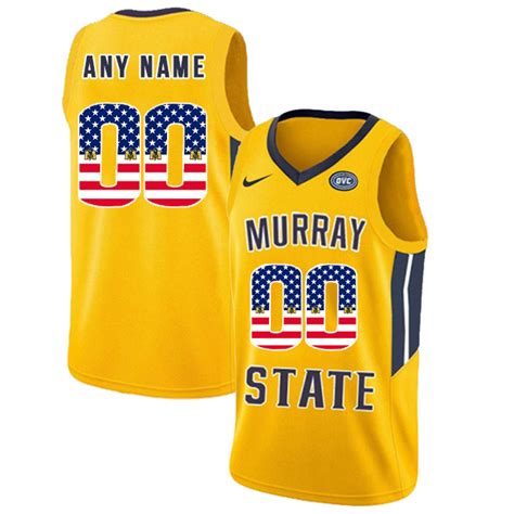 New Murray State Racers Customized Yellow Usa Flag College Basketball