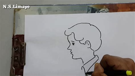 How To Draw Side Face Of Baby Boy Step By Step For