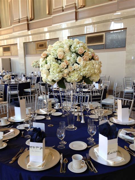 The Color Scheme For This Wedding Was White Ivory Taupe And Navy Blue