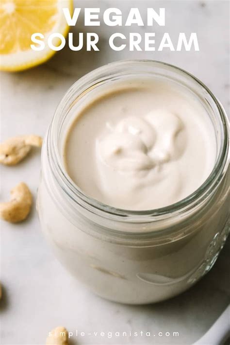 This Quick Easy Vegan Dairy Free Cashew Sour Cream Recipe Is Tart And