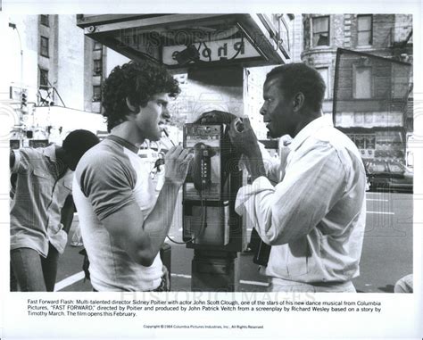Fast Forward Film Director Sidney Poitier With Actor Clough 1984