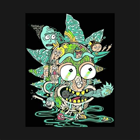 Rick On Acid Rick And Morty T Shirt Teepublic