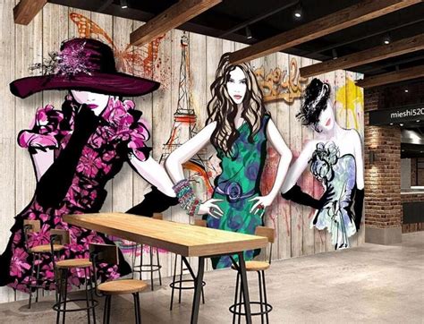 Stylish Designer Clothes Wallpaper Fashion Theme Wall Mural Hand