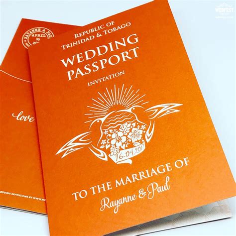 Custom Passport Wedding Invitations Wedfest Festival Themed Wedding