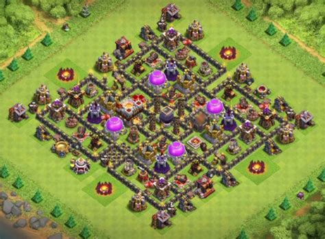 The town hall is the heart of your village and the most important building in the clash of clans game. 10+ Excellent TH9 Dark Elixir Farming Designs 2017 | Bomb ...