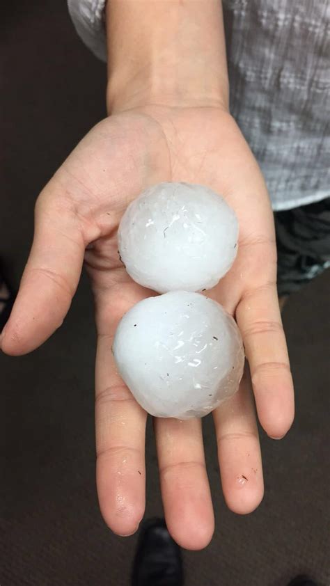 Holy Hail Some Of The Biggest Hail Balls From Mondays Storm