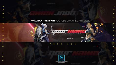 Valorant Gaming Channel Art Design Gaming Channel Art Psd Free Psd