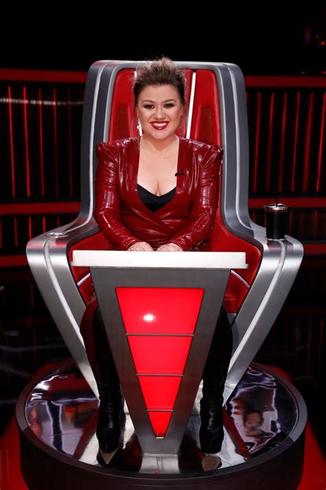 Kelly Clarkson Wore Saint Laurent Latex Wrap Dress The Voice