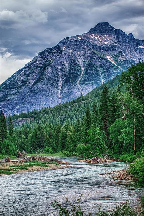 Flathead River Rapids In Glacier National Park Montana Photograph By
