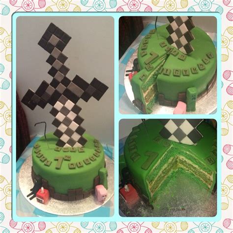 We currently have 2 active users and 564,534 edits. Minecraft Sword Birthday Cake | Birthday cake, Cake, Birthday