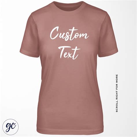 Custom Shirt Personalized T Shirt Custom Text Customized Etsy