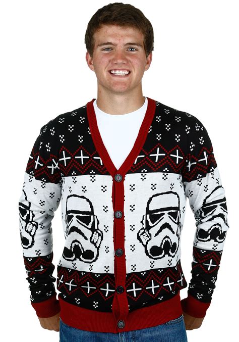 Star Wars Stormtrooper Mens Ugly Sweater Cardigan
