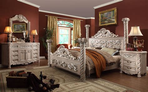 Other variations include sets that include a mirror or vanity set with stool. Bedroom