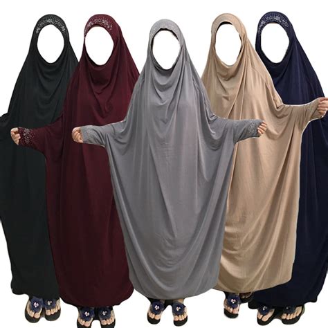 Muslim Burqa Abaya Women Hijab Prayer Dress Islamic Overhead Jilbab