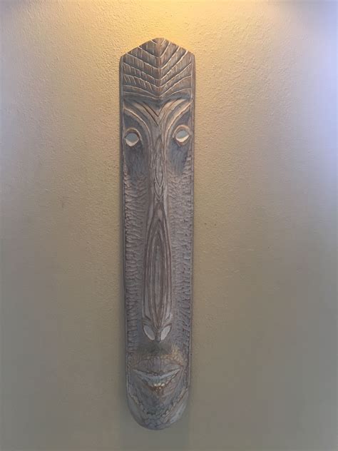 Carved Wooden Face Paintedmade By Jason Telemaque Totem Poles