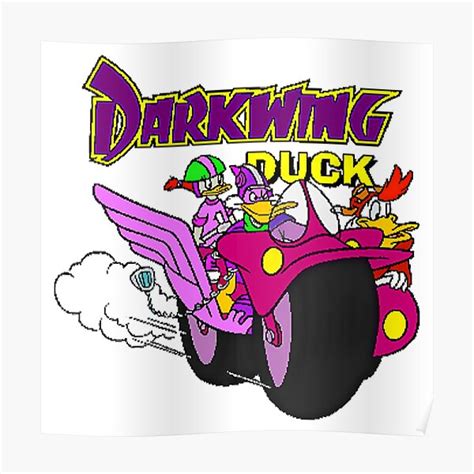 Darkwing Duck Motorcycle Poster By Bearbon Redbubble