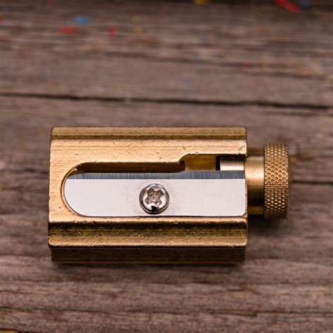Dux Adjustable Brass Pencil Sharpener All Things Brass