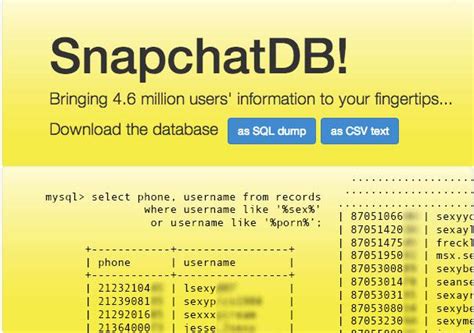 46 Million Snapchat Usernames And Phone Numbers Captured By Api Exploit