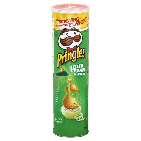 Pringles Potato Crisps Sour Cream And Onion Flavored Super Stack 638