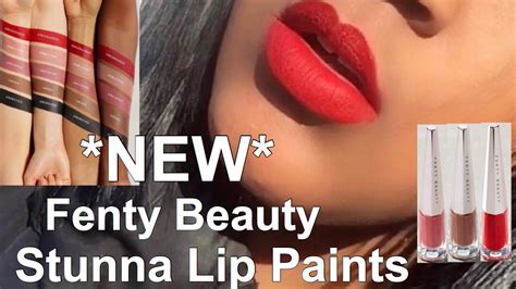 New Fenty Beauty Stunna Lip Paints Uncuffedunveiluncensored On Dark