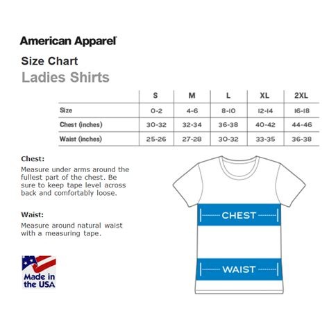 American Apparel Size Charts • Hypercandy