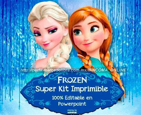 Kit Imprimible Frozen 100 Editable En Powerpoint 4500 En Mercado