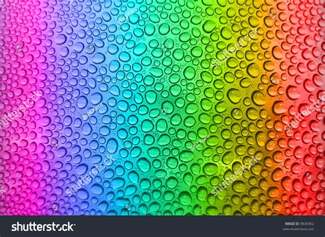 Rainbow Background Water Drops Stock Photo 9836902 Shutterstock