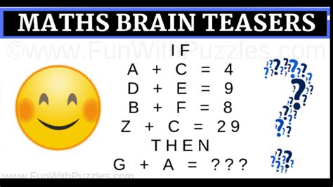 Math Brain Teasers With Answers For Grade 6