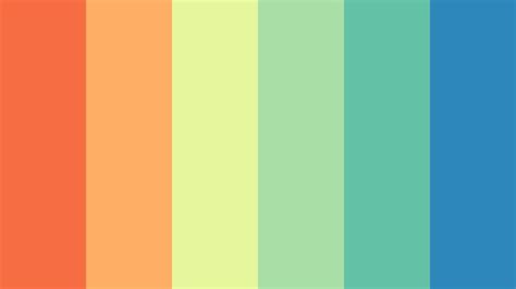 Flat Orange Blue Green Pie Chart Color Palette Color Palette Blue