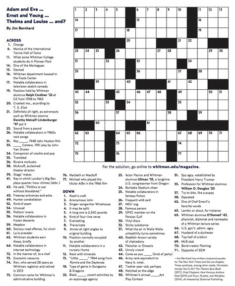 Free Printable Spring Crossword Puzzles Printable Blank World