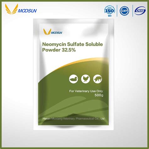 Animal Medicine 325 Neomycin Sulfate Soluble Powder With Gmp Iso