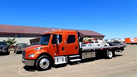 Freightliner M Flatbed Tow Truck With Jerr Dan Rollback Carrier My