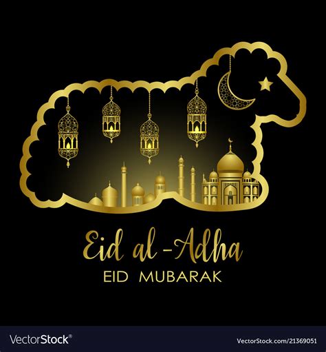 Download eid ul adha stock vectors. Eid al adha template Royalty Free Vector Image