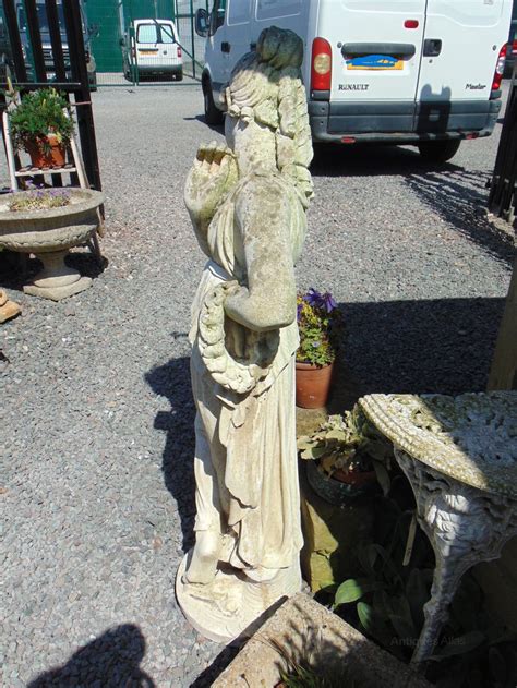 Antiques Atlas Tall Weathered Garden Statue