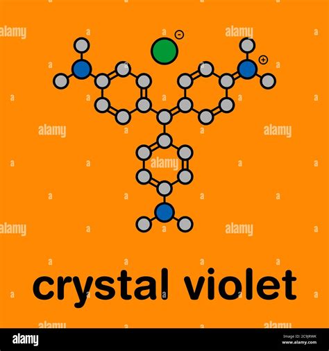 Crystal Violet Gentian Violet Molecule Dye Molecule Used In Gram