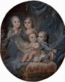 Curiosa miniatura de los 4 hijos de Luis XVI y Marta Antonieta ,hecha ...