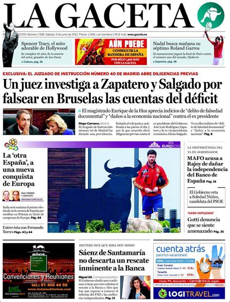 Periódico La Gaceta España Periódicos De España Edición De Sábado