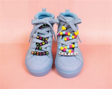 how to put beads on shoelaces beaded design