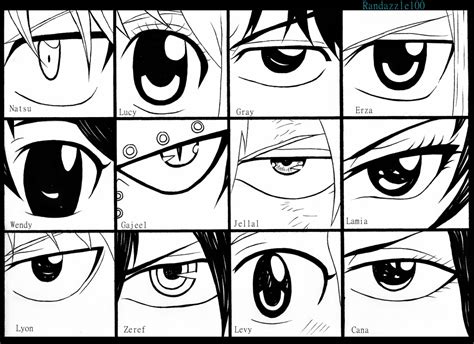 Naruto Bleach And Fairy Tail Character Eye References