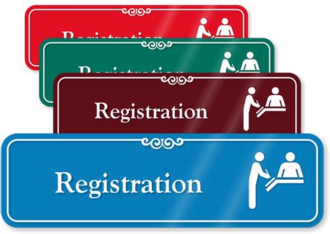 Registration Signs Registration Door Signs